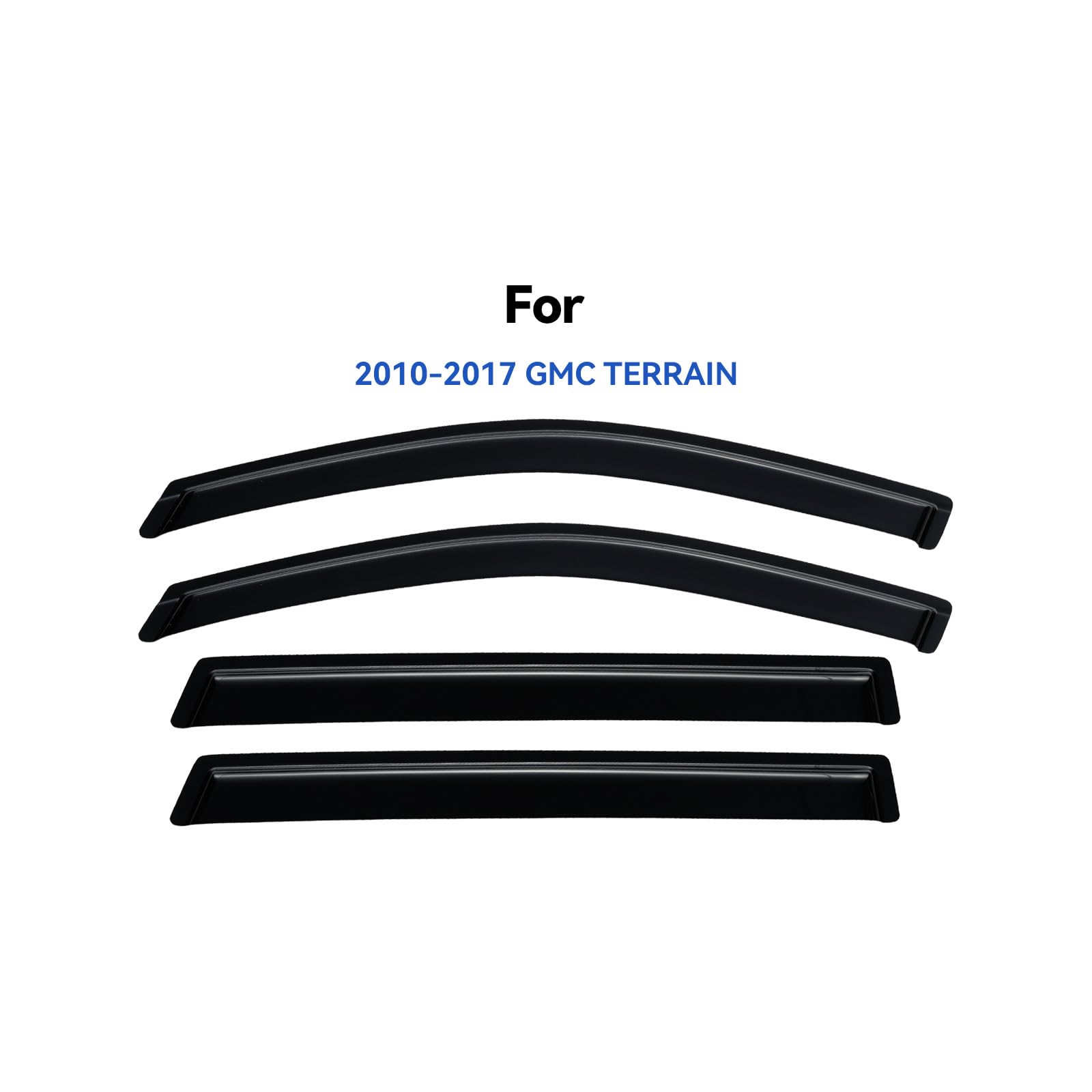 YQAUTEC window visor front-right for GMC Terrain; maintains fresh air flow and rain protection