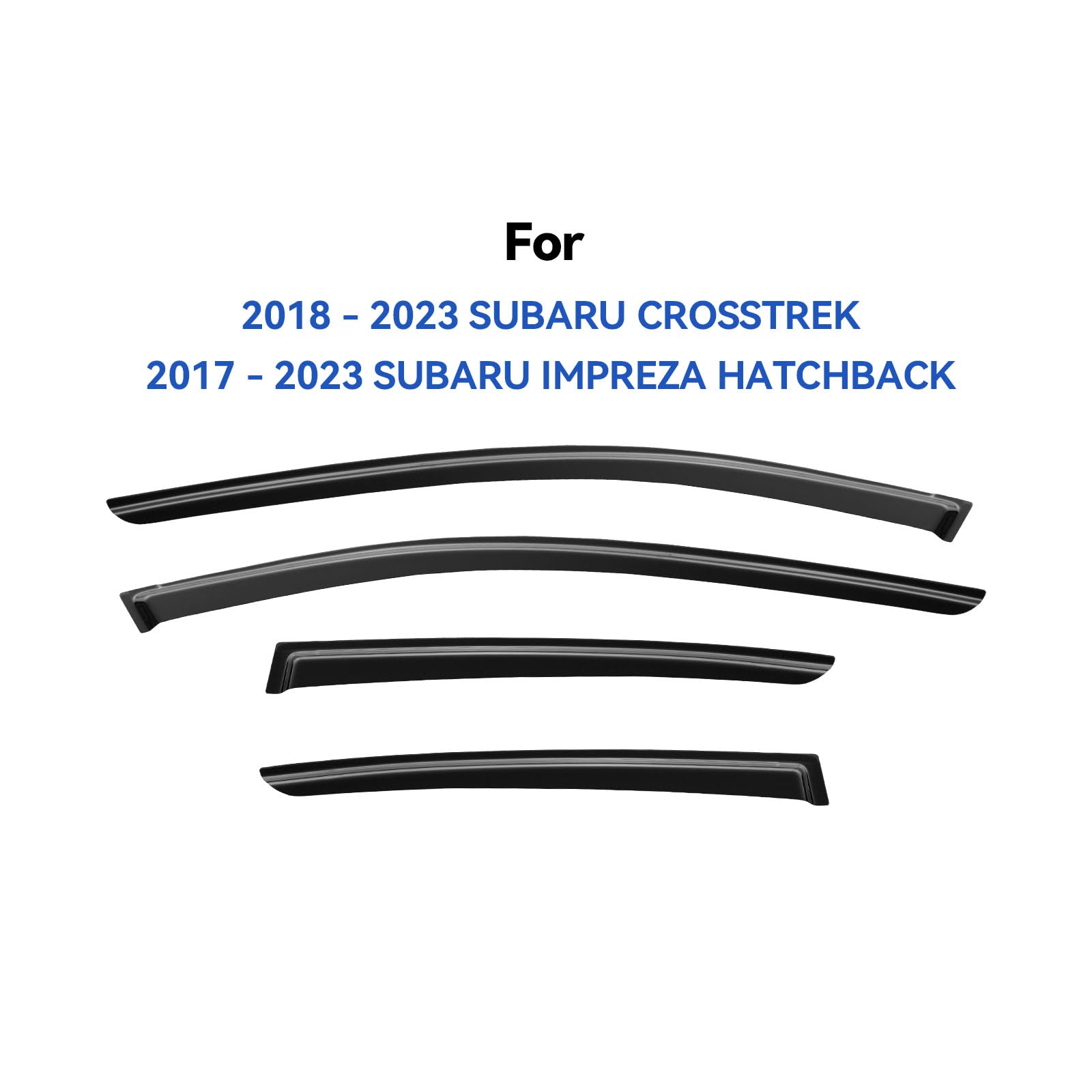 YQAUTEC Crosstrek rear-left rain guard for improved ventilation