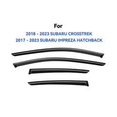YQAUTEC Crosstrek rear-left rain guard for improved ventilation