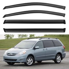 YQAUTEC window visors for Sienna 2004-2010, deflect rain while allowing airflow