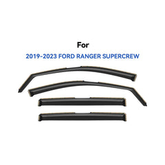 YQAUTEC rain guard deflector for 2019-2023 Ranger keeps the cab dry.