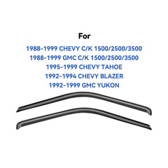 YQAUTEC rain guards for Chevy Tahoe 1995-1999 two-door model.