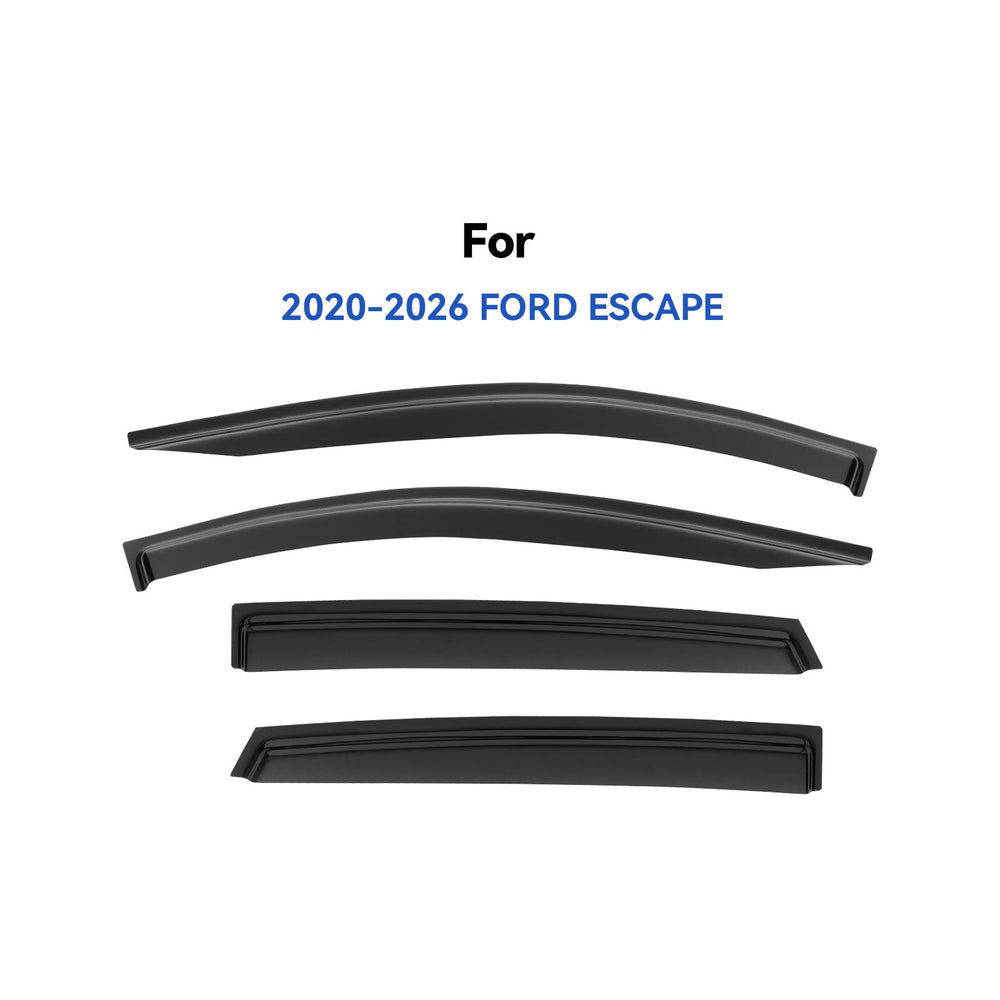 YQAUTEC rain guards deflect wind for quieter cabin and reduced door wind during driving.