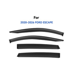 YQAUTEC rain guards deflect wind for quieter cabin and reduced door wind during driving.
