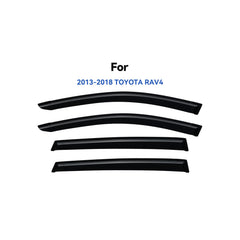YQAUTEC Rav4 window visors front-right outside mount for ventilation with rain guard.