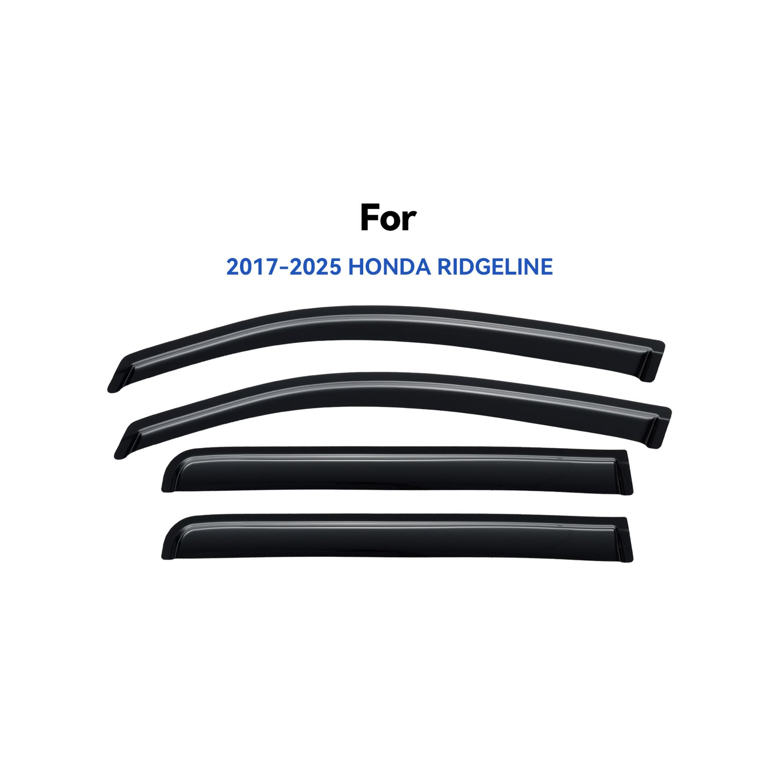 YQAUTEC Ridgeline front-right window visor out-channel supports ventilation and rain defense.