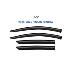 YQAUTEC Sentra window visor front-right keeps rain out during open-window drives