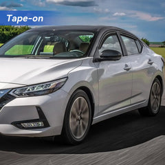 YQAUTEC Sentra rear-left visor reduces wind intrusion while venting the cabin