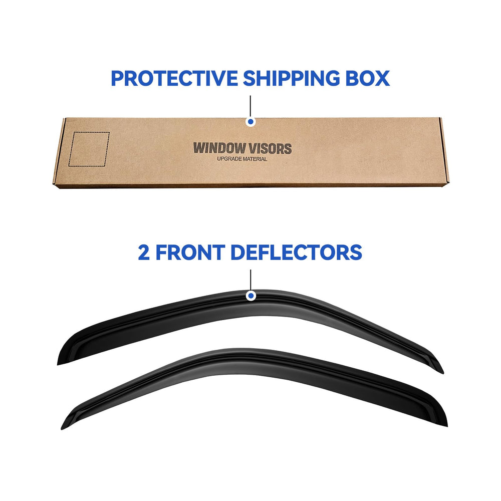YQAUTEC Tacoma visors offer easy installation and long-lasting performance.