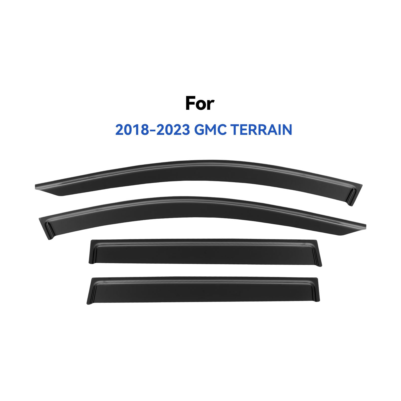 YQAUTEC Terrain window visors material closeup shows UV-resistant, shatter-safe construction.