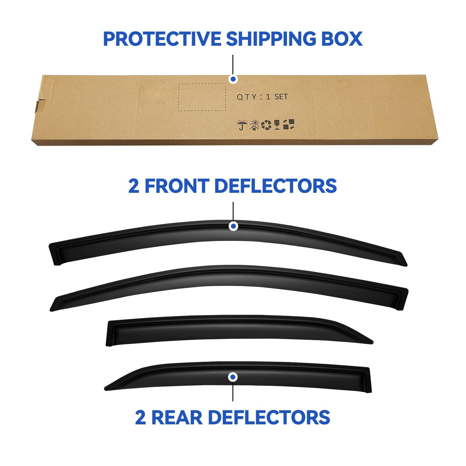 YQAUTEC warranty and lifetime support for Corolla visors