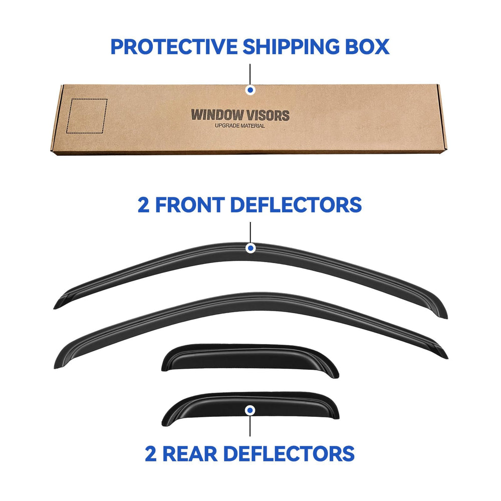 YQAUTEC window deflector close-up showing durable adhesive system.