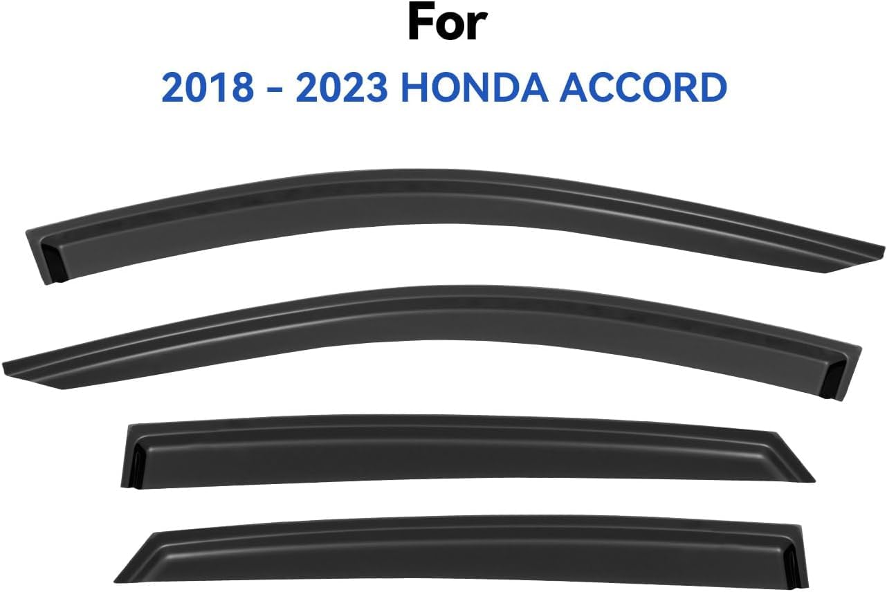 YQAUTEC window visors on Honda Accord front-right improve ventilation with shade
