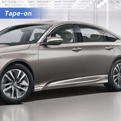 YQAUTEC window visors rear-left on Accord reduce rain intrusion while parked