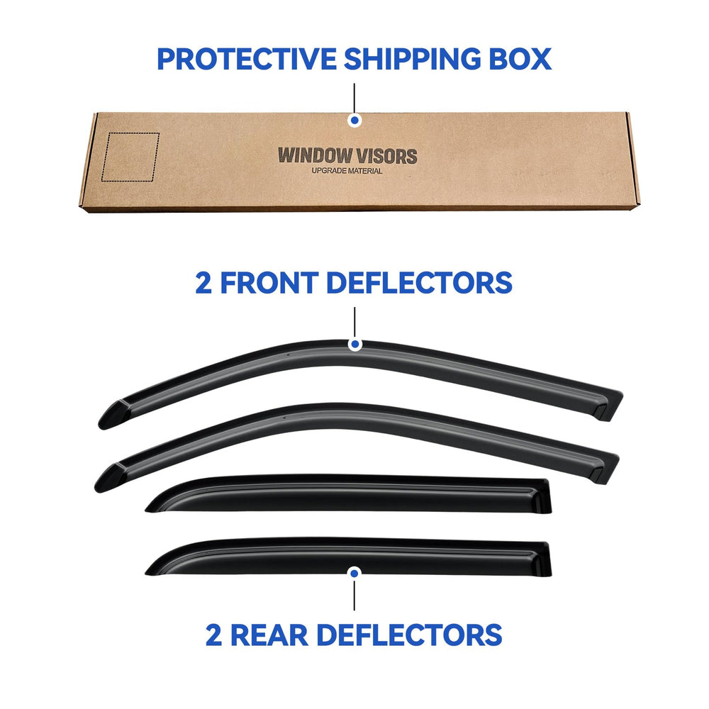 YQAUTEC outside-mount window visor for Tundra DC installation