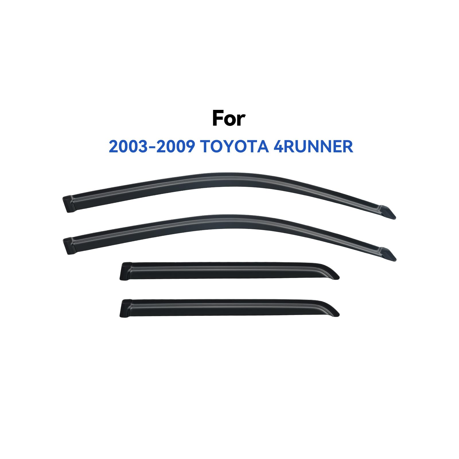 YQAUTEC window visors on 4Runner front right with rain deflection