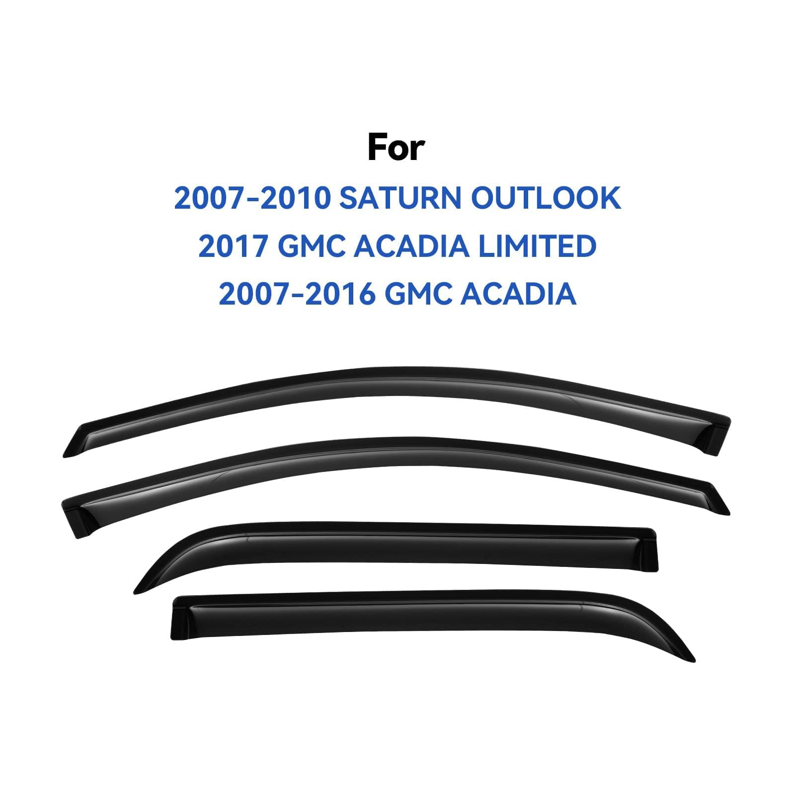 YQAUTEC GMC Acadia front-right window visors keep wind comfortable and rain out.