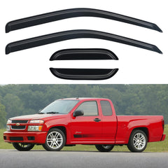YQAUTEC front view window visors for Colorado/Canyon, improving airflow and rain protection.