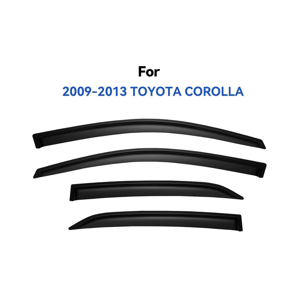 YQAUTEC window visors for Corolla 2009-2013 exterior mount for easy installation