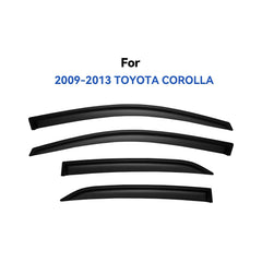 YQAUTEC window visors for Corolla 2009-2013 exterior mount for easy installation