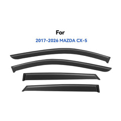 YQAUTEC CX5 window visors front-right rain shield and wind reduction