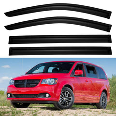YQAUTEC window visors on a Dodge Grand Caravan improve airflow and rain defense
