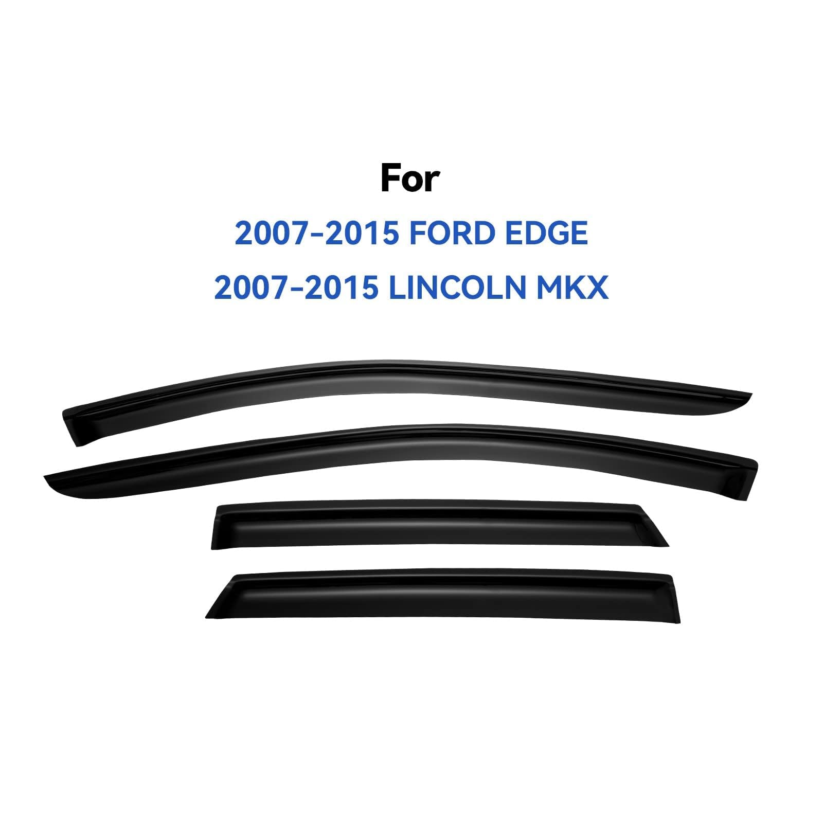 YQAUTEC Ford Edge front-right window visor for fresh air