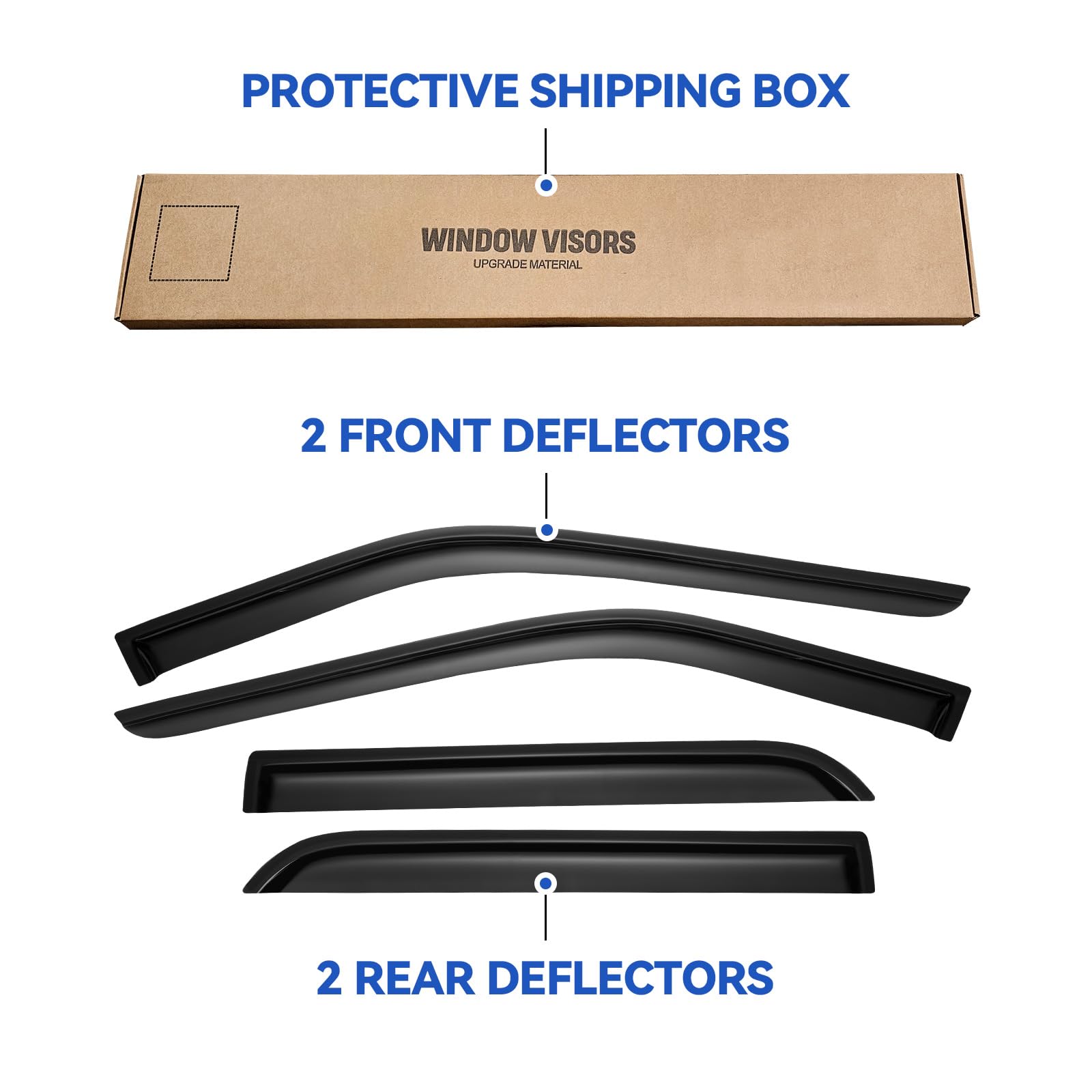 YQAUTEC Explorer side profile visors showcase sleek rain guard design