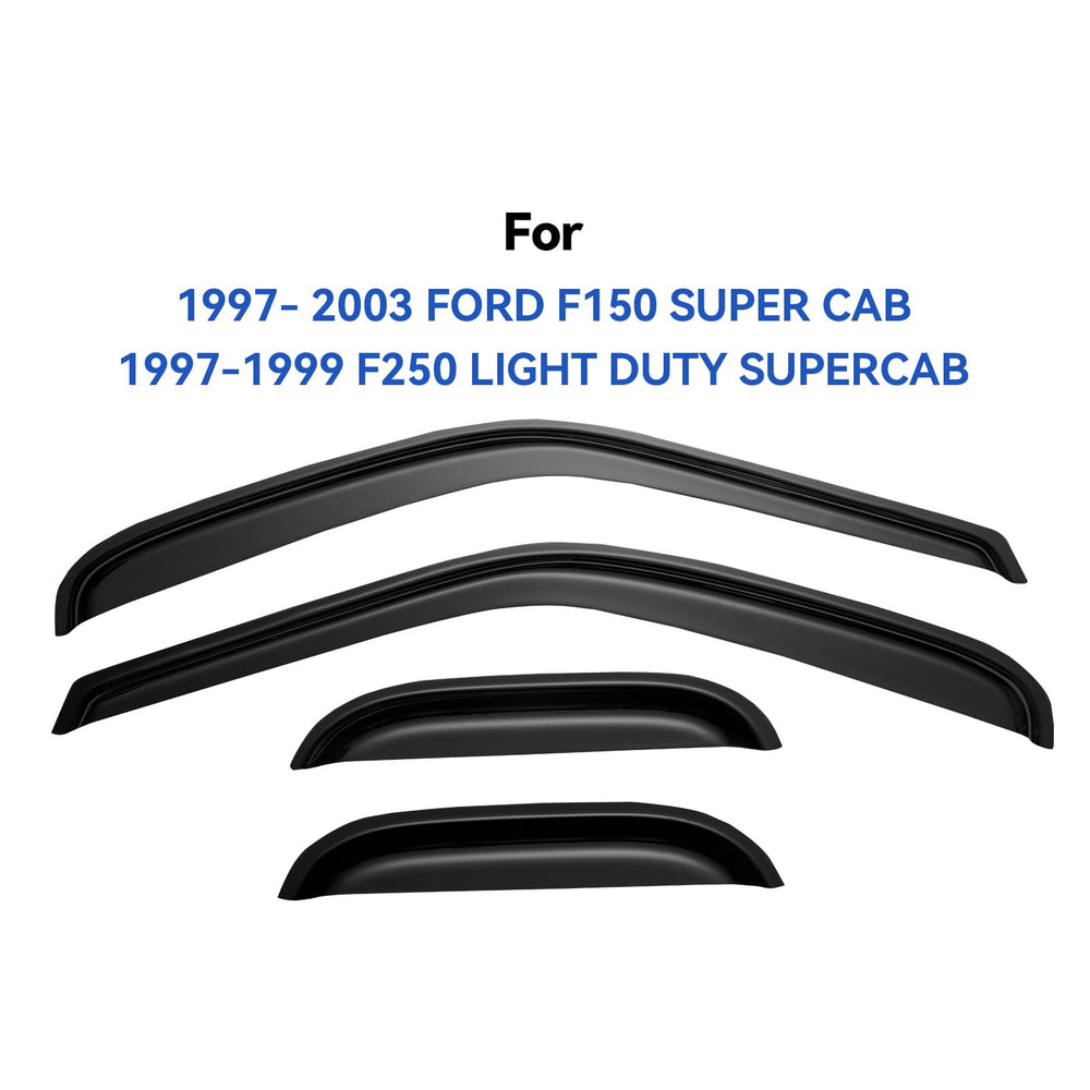 YQAUTEC window visors for F150 Heritage; maintains visibility while venting air.