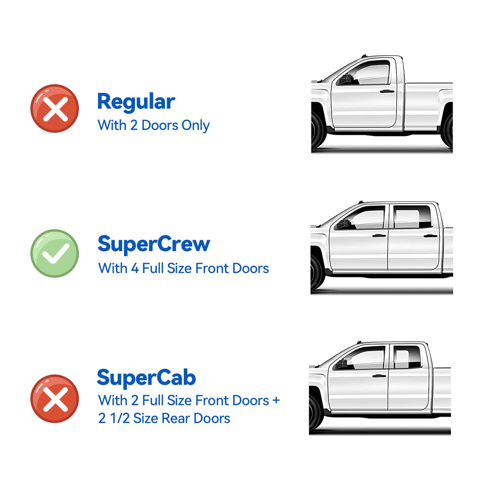 YQAUTEC F-150 side window visors enable crack-open ventilation and rain deflection.