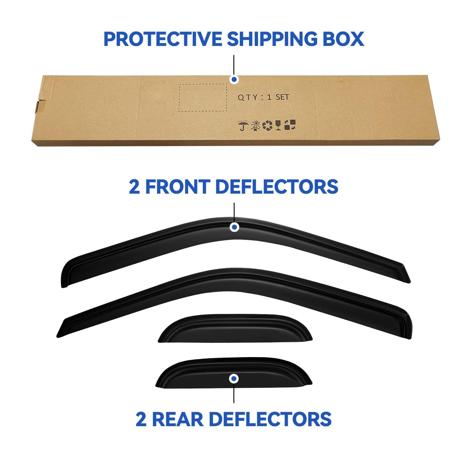 YQAUTEC window visors for Ford F-250 1999-2016 fit-check guide
