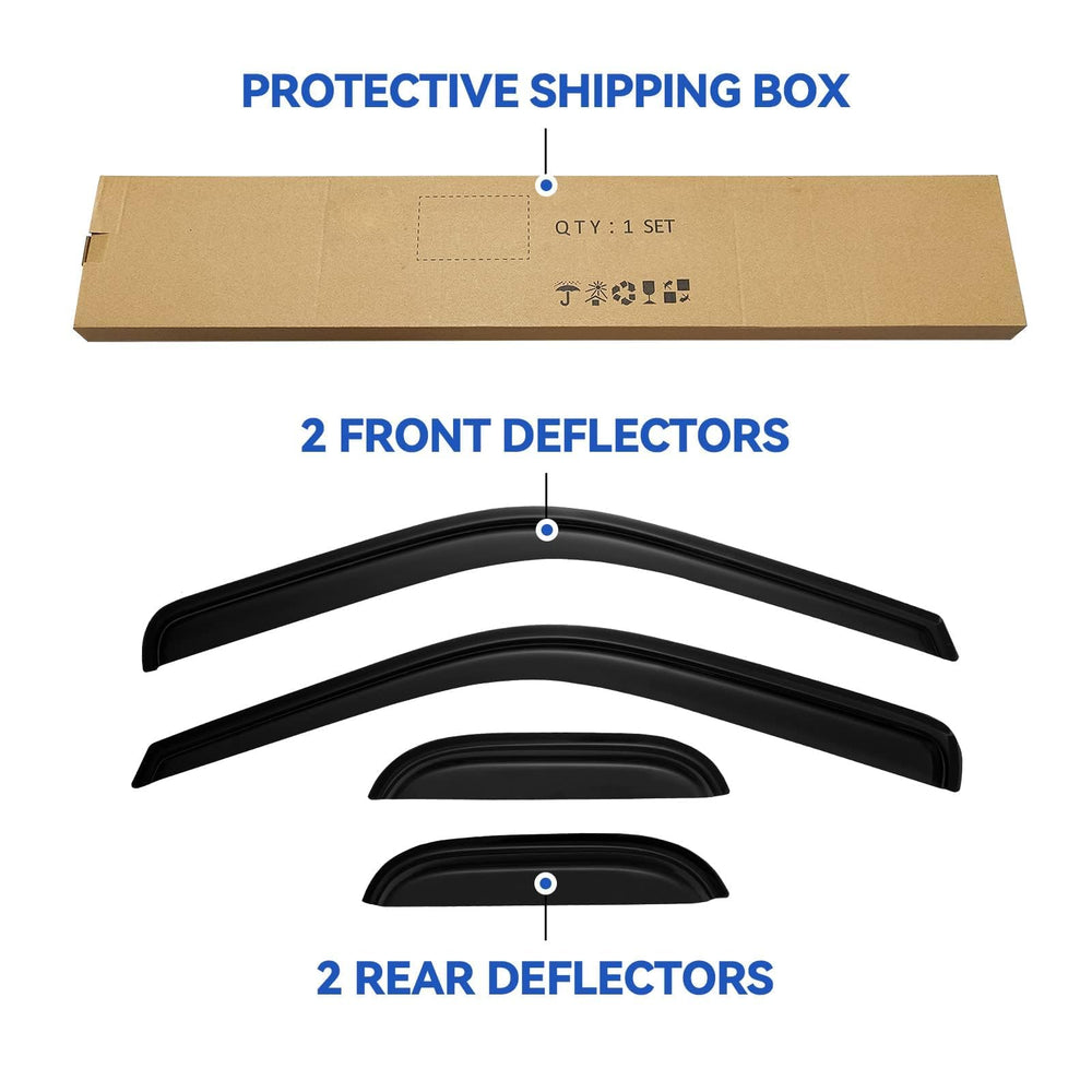 YQAUTEC window visors for Ford F-250 1999-2016 fit-check guide