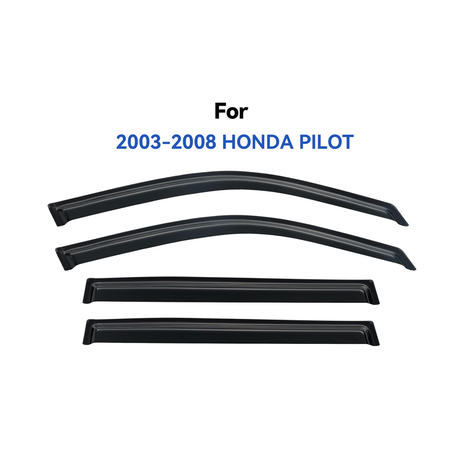 YQAUTEC Honda Pilot front-right window visors provide rain protection and discreet fit