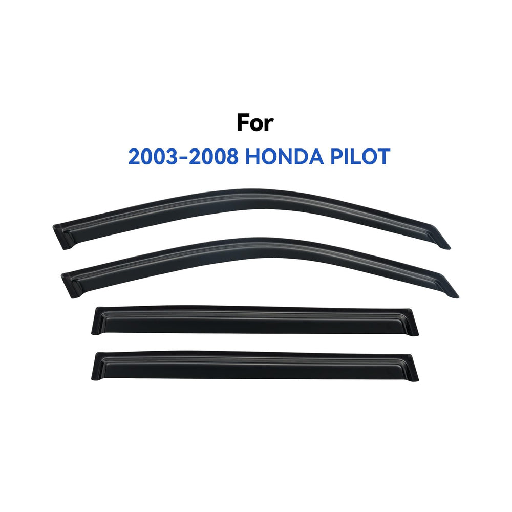 YQAUTEC Honda Pilot front-right window visors provide rain protection and discreet fit