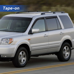 YQAUTEC Honda Pilot rear-left window visors enhance ventilation and weather protection
