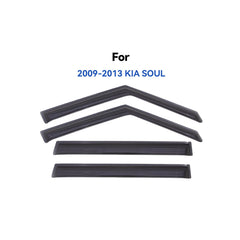 YQAUTEC Kia Soul window visor on front right providing fresh air while shielding rain