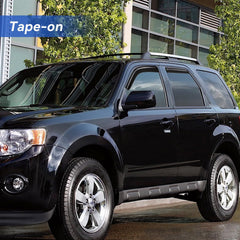 YQAUTEC window visors on Mazda Tribute side profile shield rain and allow ventilation