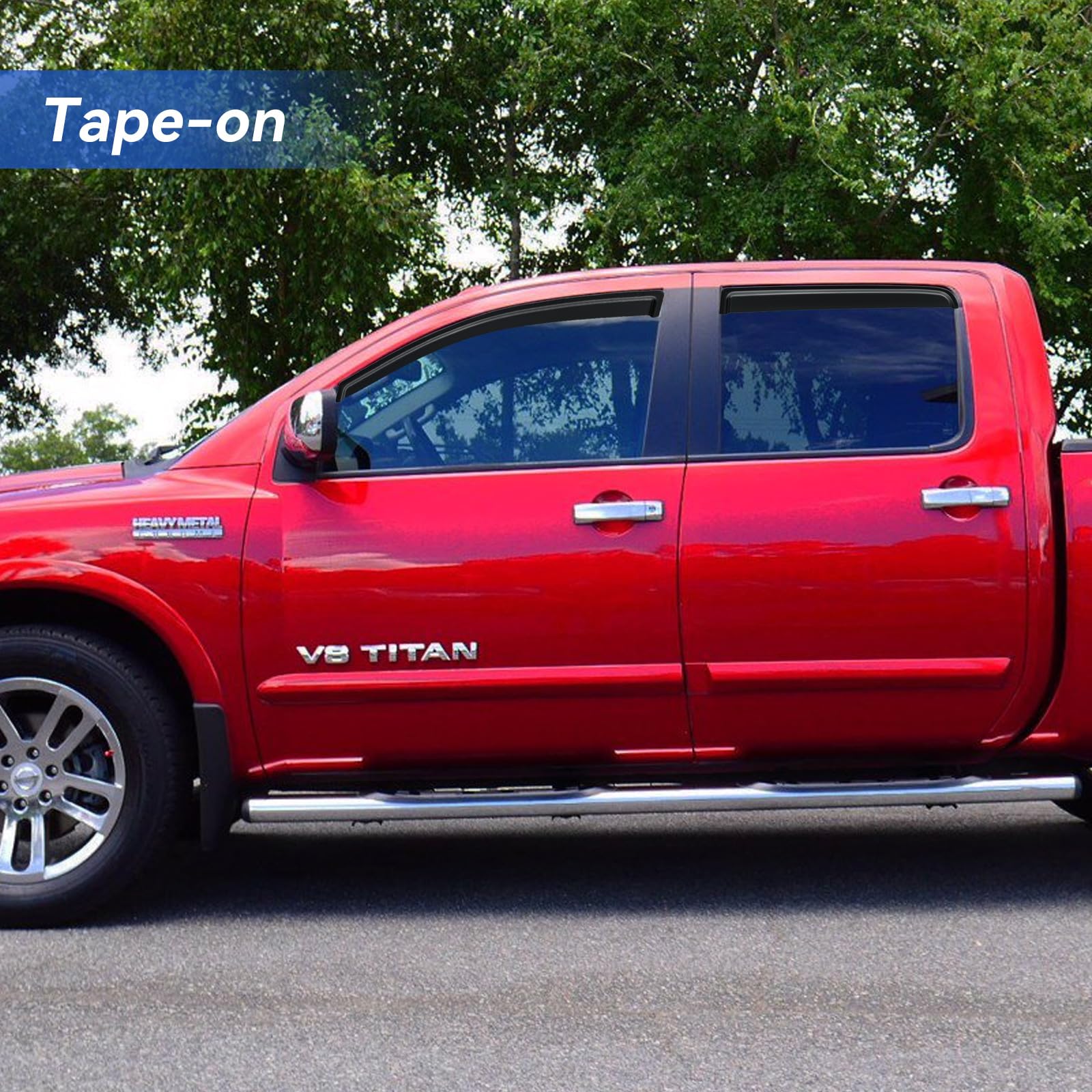 YQAUTEC rain guard rear-right outdoor mount—secure splash defense