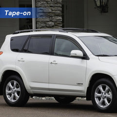 YQAUTEC Rav4 rear-left visors shield interior from rain during commutes