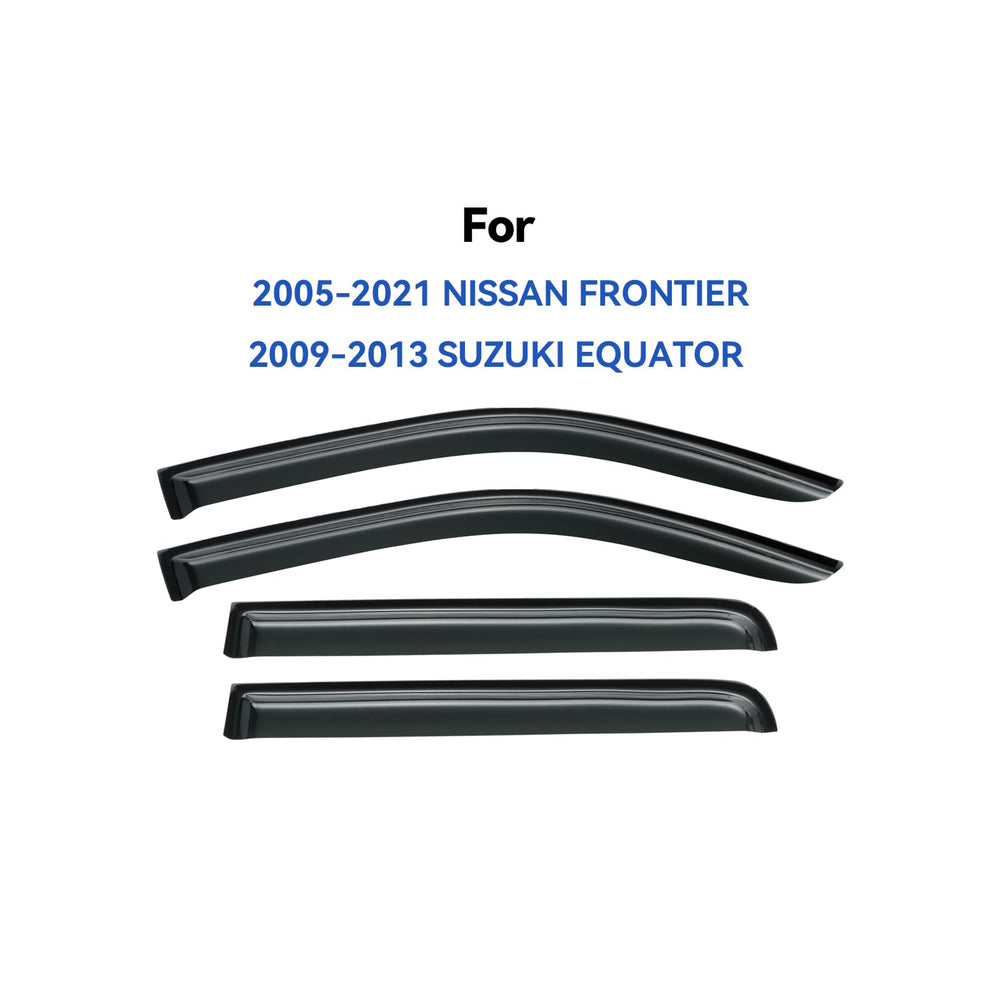 YQAUTEC window visors rear-left installed on the rear door for ventilation and rain shielding.