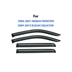 YQAUTEC window visors rear-left installed on the rear door for ventilation and rain shielding.