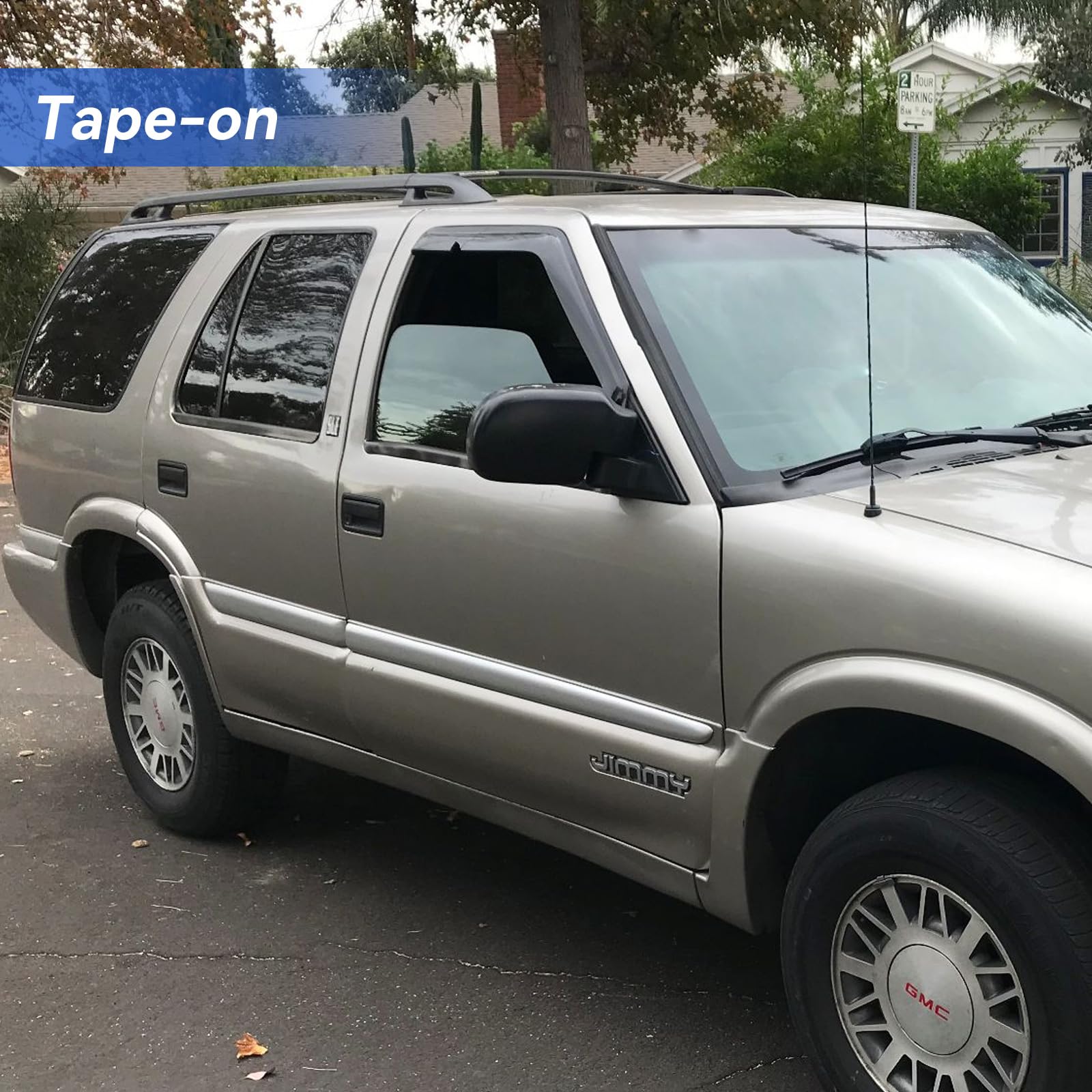 YQAUTEC window visors on S10 Blazer/Jimmy installed on vehicle
