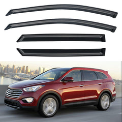 YQAUTEC window visors installed on Hyundai Santa Fe side view protecting from rain