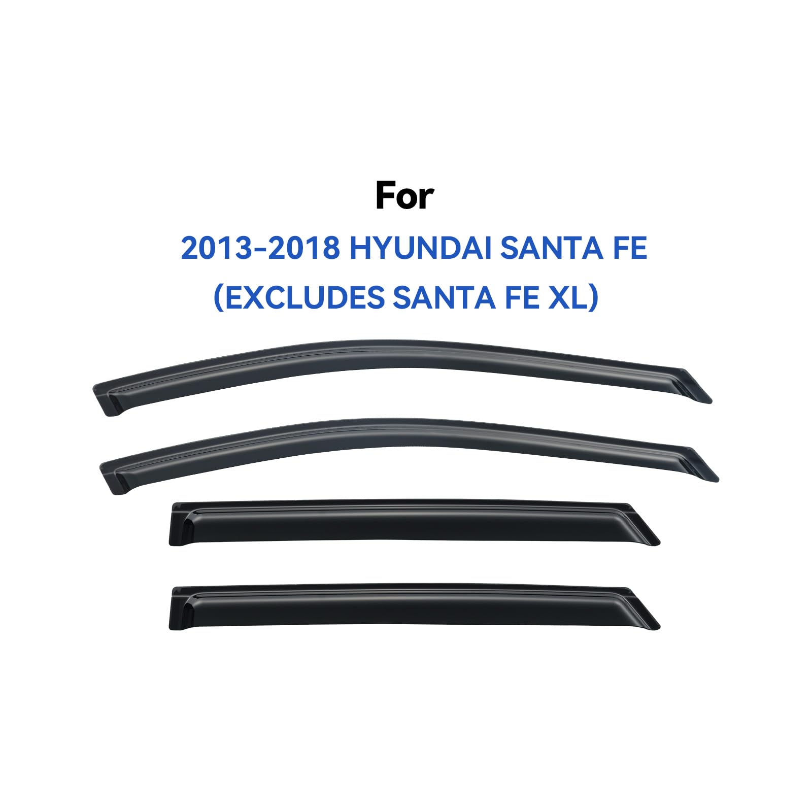 YQAUTEC rain guards closeup showing 3M tape and secure attachment