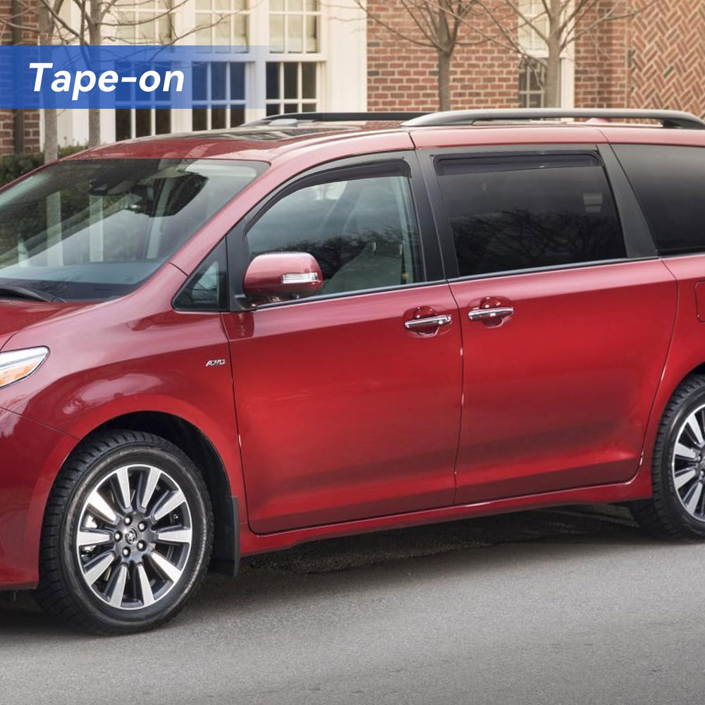 YQAUTEC Sienna window visors rear left view reducing wind intrusion