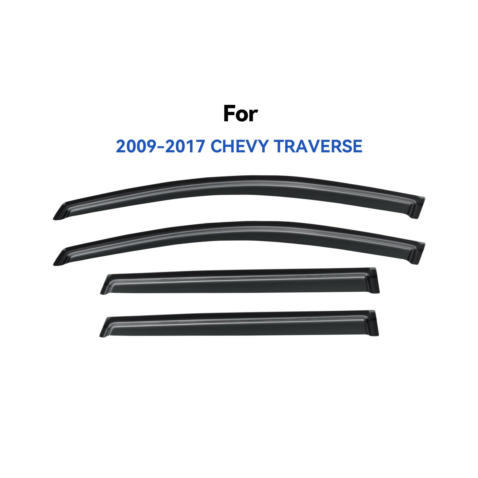 YQAUTEC window visors on Chevrolet Traverse rear-right keep rain out and air circulating.