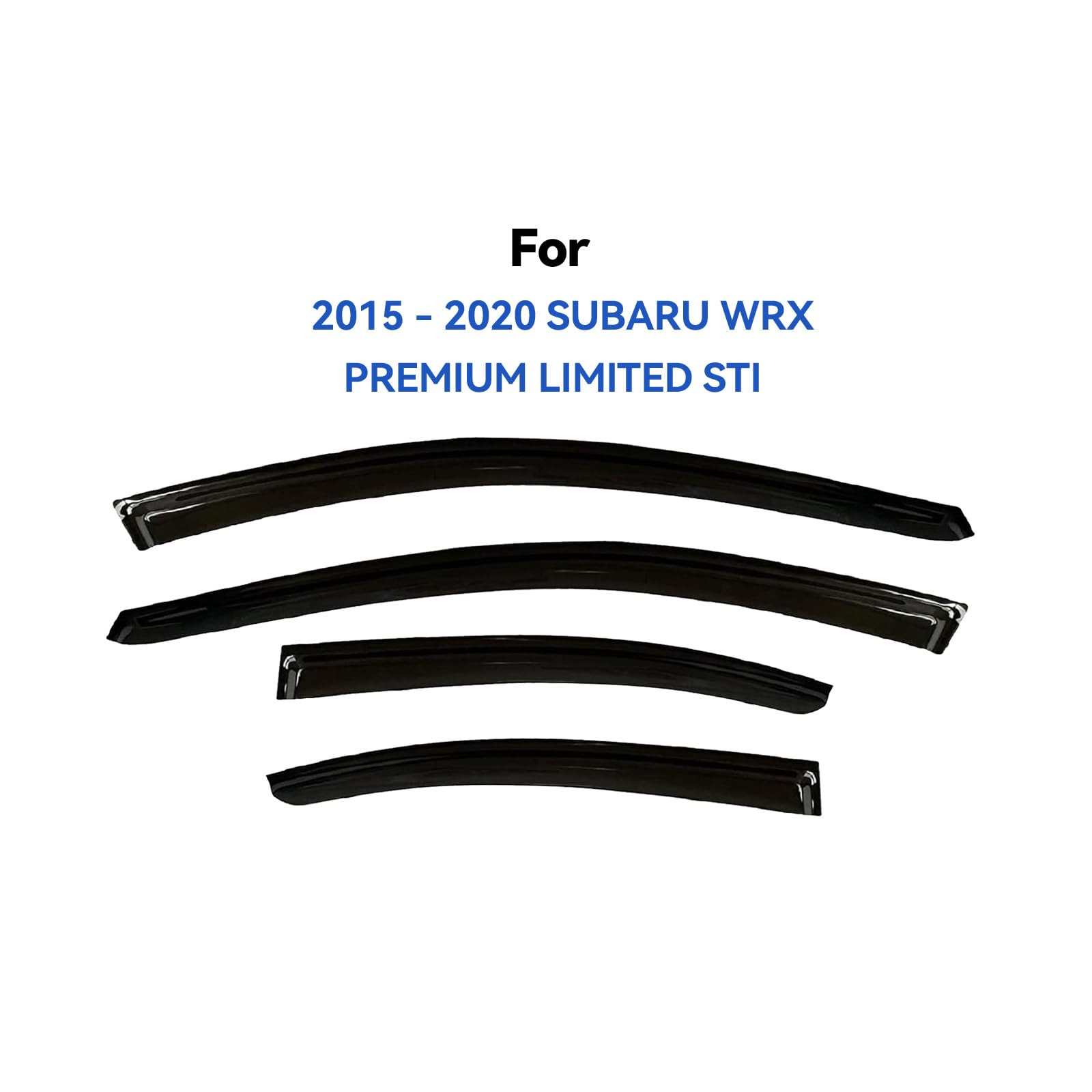 YQAUTEC window rain guards for Subaru WRX front-right for ventilation and rain shield