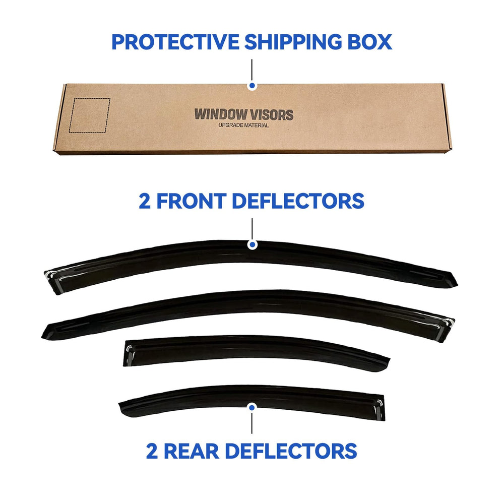 YQAUTEC packaging includes warranty and support for WRX rain guards