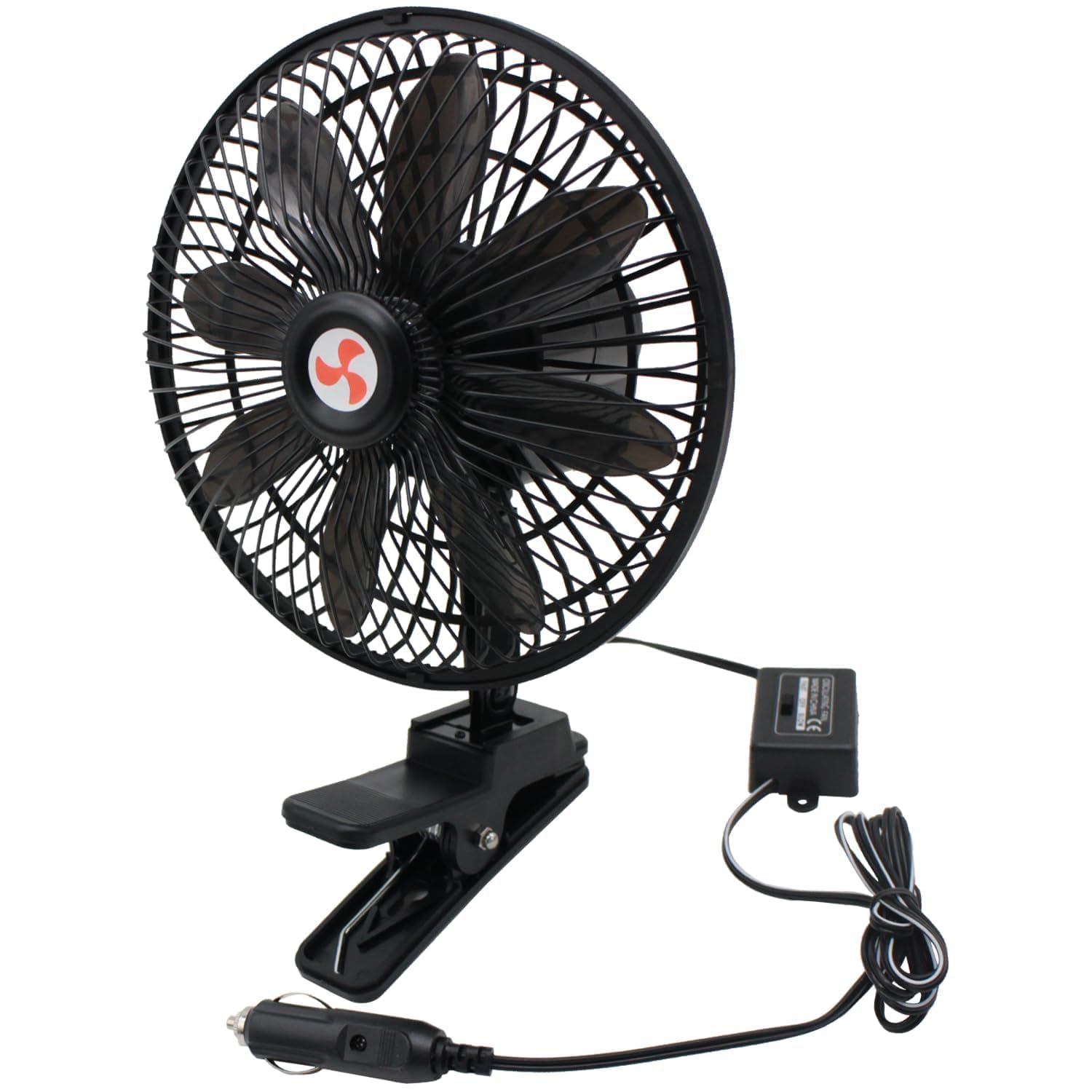 YQSIYU 8-inch clip fan close-up shows strong airflow blades.