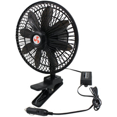 YQSIYU 8-inch clip fan close-up shows strong airflow blades.